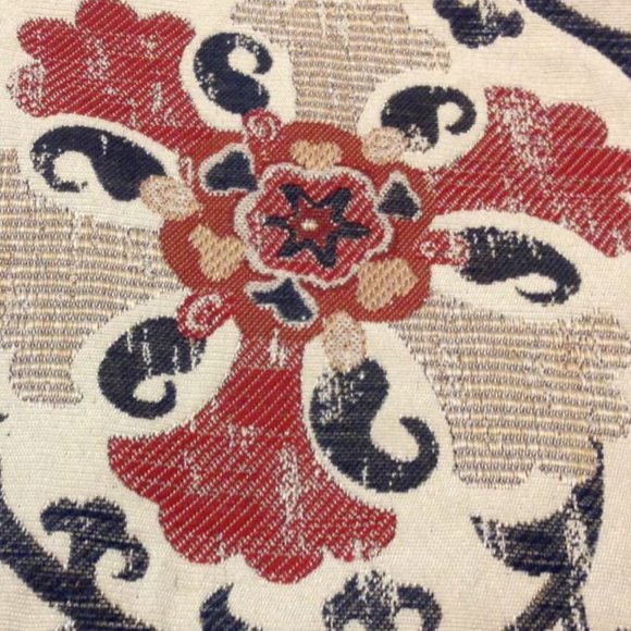 Mika Home Bold Accent Pillow Covers, rich colors, embroidery look - Picture 3 of 5